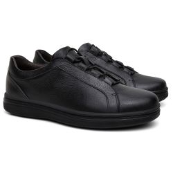 حذاء طبي اسود كاجوال بتصميم مميز