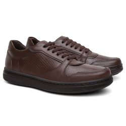 حذاء طبي بني كاجوال بتصميم مميز