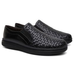 حذاء طبي اسود كاجوال بتصميم مميز