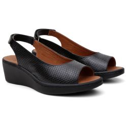 حذاء طبي متصل بنقشة جلد الثعبان