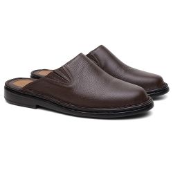 حذاء طبي بني غامق Half Shoes