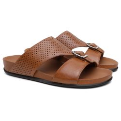 حذاء طبي عسلي أنيق قص ليزر