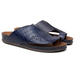 حذاء طبي كحلي بنقشة جلد التمساح