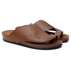 حذاء طبي بني بنقشة حبيبات أنيقة