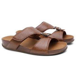 حذاء طبي بني بنقشة حبيبات مريح وخفيف